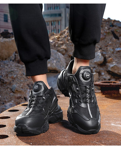 Men's Military Tactical Boots Army Boots Men Side Zipper Military Boots Men Anti-Slip Ankle Boots Work Safety Shoes Hiking Shoe