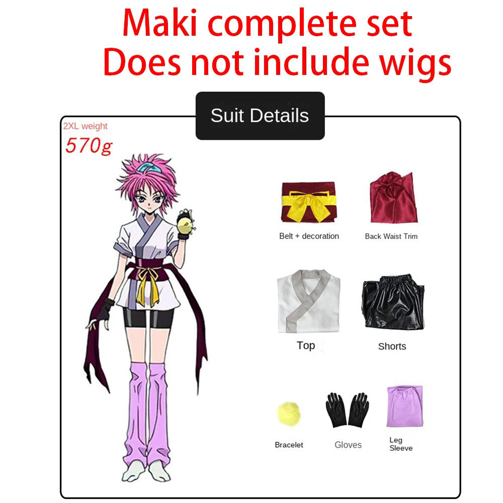 Machi Komacine Cosplay Costume Pink Wig Halloween Carnival Costumes for Women Anime Cosplay Outfits Dress