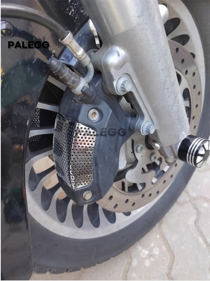 Conjunto de Inserções para Pinça de Freio Dianteiro Preto/Cromado para Motos Harley Touring Road King Electra Glide CVO Ultra Classic V-Rod