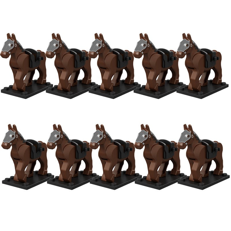 Blocos de Montar Zoológico Medieval Acessórios de Personagens Montarias Animais Cervos Elefantes Camelos Lobos Cavalos de Guerra Tijolos Brinquedos Presentes K080