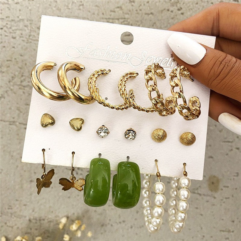 Brincos Grandes de Coração Dourado e Prateado YOBEST para Mulheres, Conjunto de Brincos Borboleta Pendurados, Presentes de Joias Femininas, Nova Moda, 2025