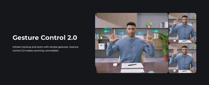 OBSBOT Tiny 2 Webcam 4K Voice Control PTZ, AI Tracking Multi-Mode & Auto Focus, Web Camera with 1/1.5" Sensor, Gesture Control,