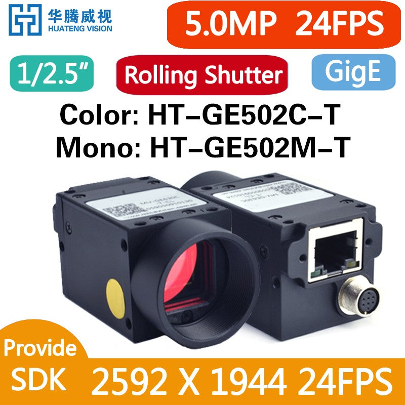 Gigabit Ethernet GigE Visão Computacional Câmera Industrial Colorida Rolling Shutter Montagem C Fornece SDK Windows Linux Demonstração Python