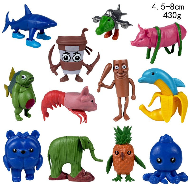 Boneco de brinquedo italiano Brainrot Tung Sahur Tralalero Tralala Figuras Bombardino Crocodilo Shimpanzini Bananini Decoração de modelo Boneca Presente