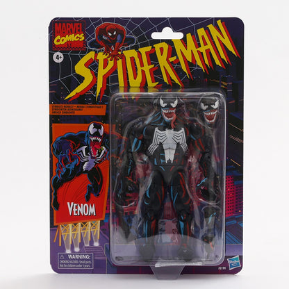 Boneco de Ação de PVC Colecionável Homem-Aranha Cel-Shading Comics Marvel Legends Retro Cardback Modelo de Brinquedo de Presente