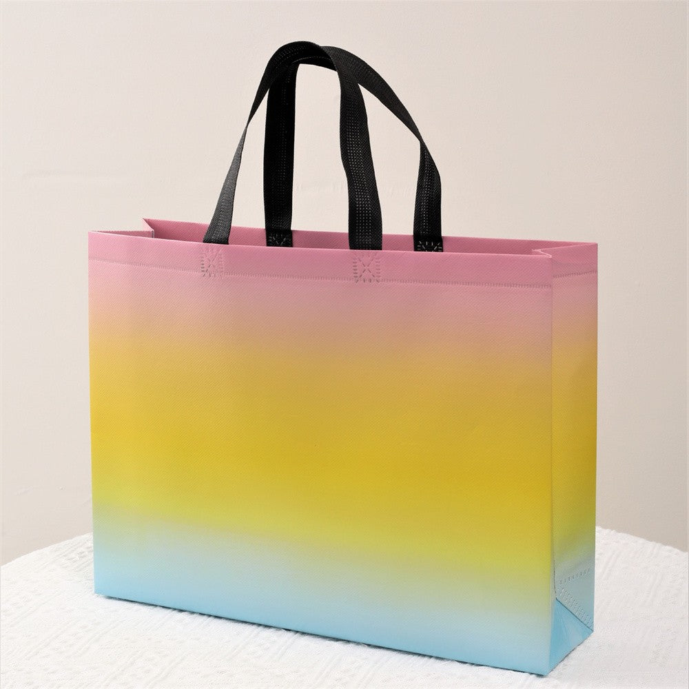 Reusable Non-Woven Fabric Shopping Bag Butterfly Printing Eco Bag Foldable Large Capacity Travel Storage Tote Shopper Bag