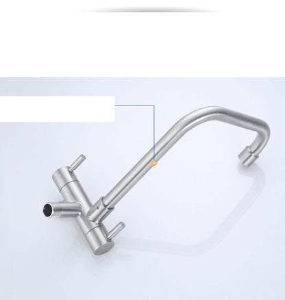 Kitchen Faucet 304 stainless steel into the wall horizontal cold faucet spray set bidet nozzle double control faucet  XT-180