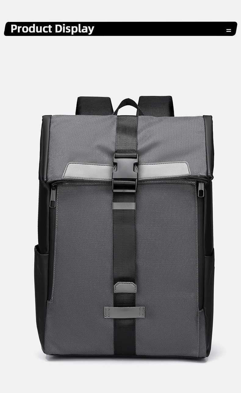 2025 Athletic feel Trendy Backpack Waterproof Fabric 15.6 inch Laptop Roll-Top Design Large Capacity for Commuting Travel School