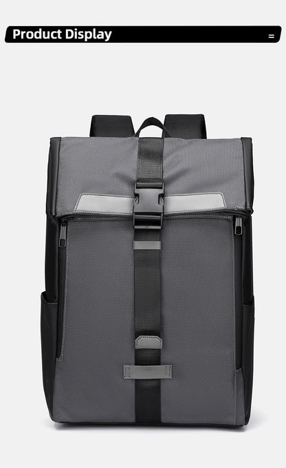 2025 Athletic feel Trendy Backpack Waterproof Fabric 15.6 inch Laptop Roll-Top Design Large Capacity for Commuting Travel School