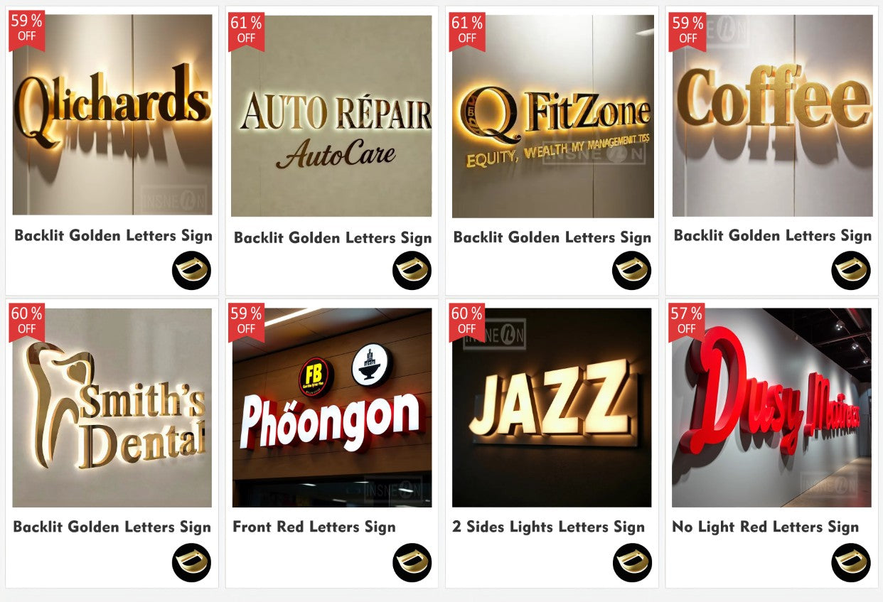Luminous Letters Custom Logo Led Acrylic Signs Business Light Letter Advertising Luxury Brand Metal Sign Neon Wall Signboard 3d