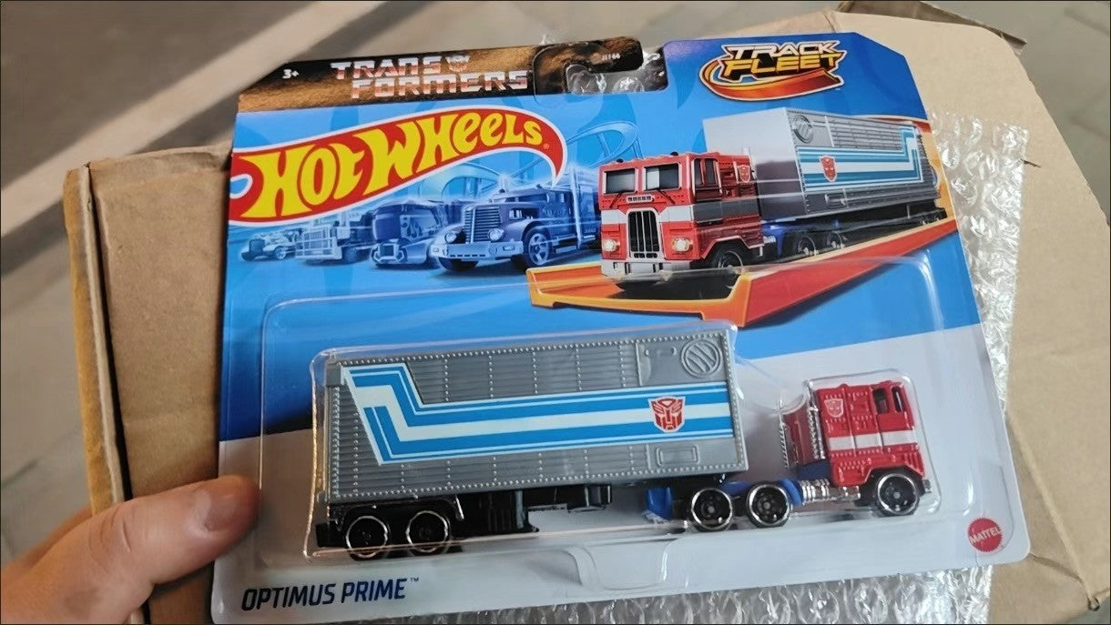New Hot Wheels Transformers  Transformerstrack Fleet Optimus Prime Ultra Magnus Volvo 240 Drift 1/64 Diecast Car Model Toy Gift