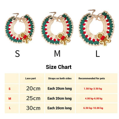 Cachecol de Natal para Pets Gatos Roupinhas Coleira de Natal para Gatos Roupinhas Decoração Fofa para Pets Laço Coleira para Cães Gatos Fantasia Roupa para Gatos Cachorros Gatinhos