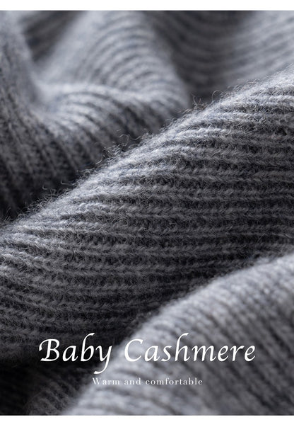 New Autumn Winter 100% Cashmere Hat Knitted Mountaineering Wool Hat Outdoor Skiing Double Layer Men and Women Thickened Warm