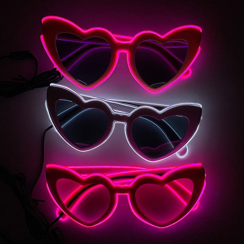 1PC Light Up LED Glasses Glow Sunglasses EL Wire Neon Glasses Glow in The Dark Party Supplies Neon Party Favors for Adults
