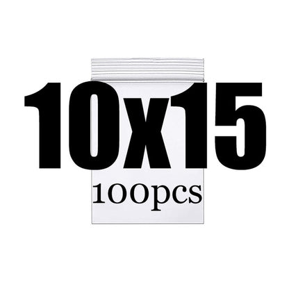 Clear Thick Zip Lock Ziplock Storage Bags Heavy-Duty Transparent Plastic Zip Package Small Jewelry Packing Reclosable Poly Pouch