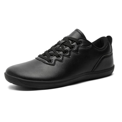 Oiaano Unissex Largos na Ponta Masculino de Couro Preto Feminino Descalço Tênis Lazer Plataforma Zero Drop Leve Respirável para Trabalho