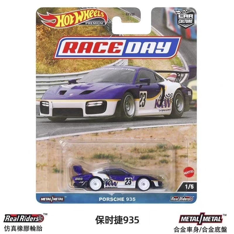 Miniatura Hot Wheels Edição Limitada Carro Esportivo de Liga Leve Série Race Day Coleção de Carrinhos de Brinquedo Modelo de Alta Qualidade Presentes Infantis de Feriado