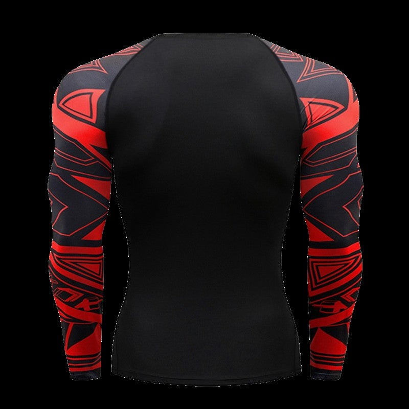 Gym Compression Dry Fit Men's Long Sleeves Fitness T-shirt Spring And Autumn Outdoor Sports Running Tees Sportswear Tops T-shirt