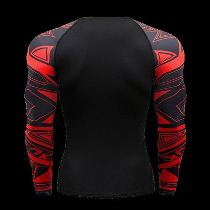 Gym Compression Dry Fit Men's Long Sleeves Fitness T-shirt Spring And Autumn Outdoor Sports Running Tees Sportswear Tops T-shirt