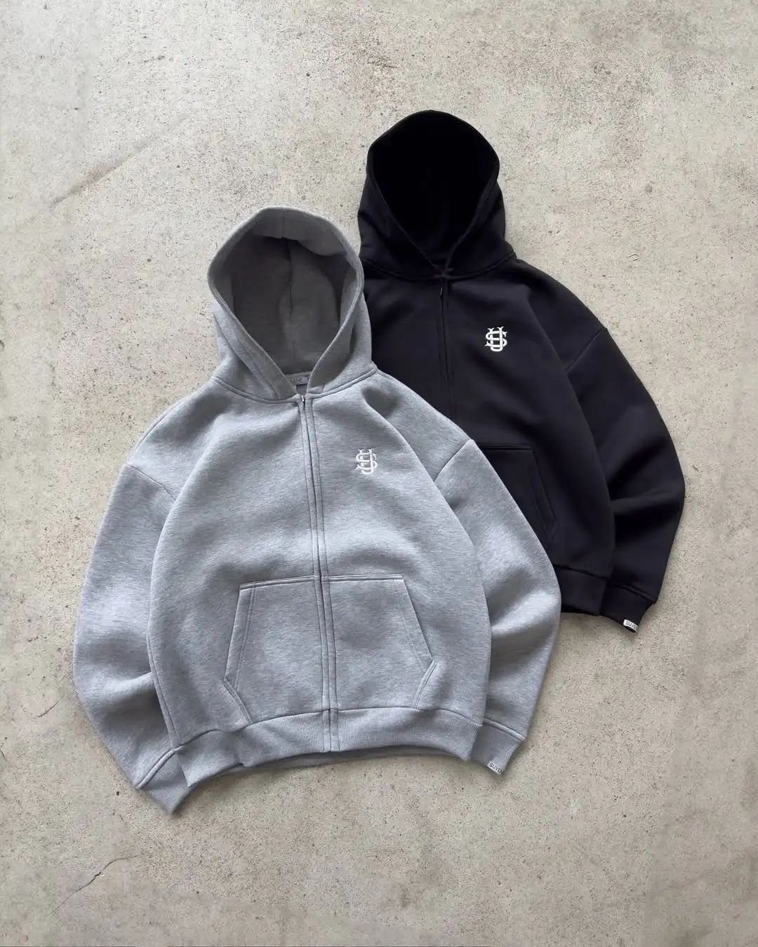 2025 New Letter Embroidery Zipper Casual Men Suit Y2K Men's Harajuku Fashion Women Retro Hoodies Couple Sweatshirts Sweatpants