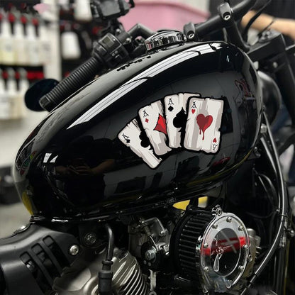 Adesivos de Cartas de Baralho de Poker Espadas Padrão para Motocicletas Motocross Tanque de Combustível Cafe Racer Carro Janelas Engraçadas Decoração