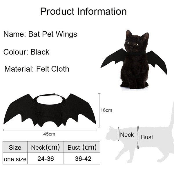 Atacado Fantasia de Cosplay de Gato Fofo Asas de Morcego Cinto de Segurança Role Playing Pet Gato Cachorro Decoração de Festa de Halloween Suprimentos