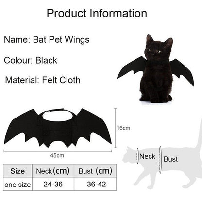 Atacado Fantasia de Cosplay de Gato Fofo Asas de Morcego Cinto de Segurança Role Playing Pet Gato Cachorro Decoração de Festa de Halloween Suprimentos