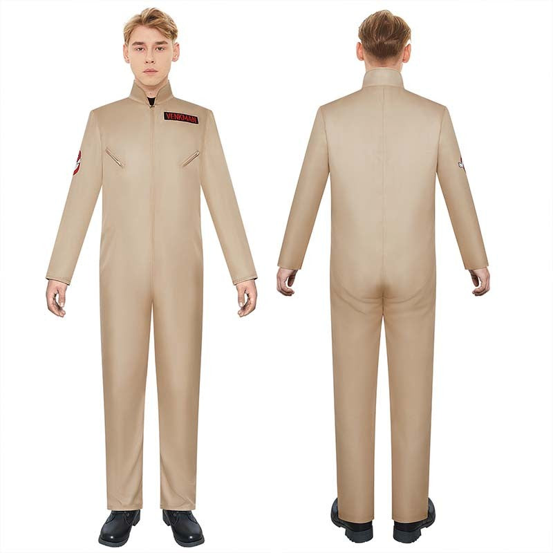 Ghost Buster Cosplay Costume for Adult Classic Venkman Gary Grooberson Ghost Hunt Jumpsuit Halloween Carnival Suit(130CM-XXXL)