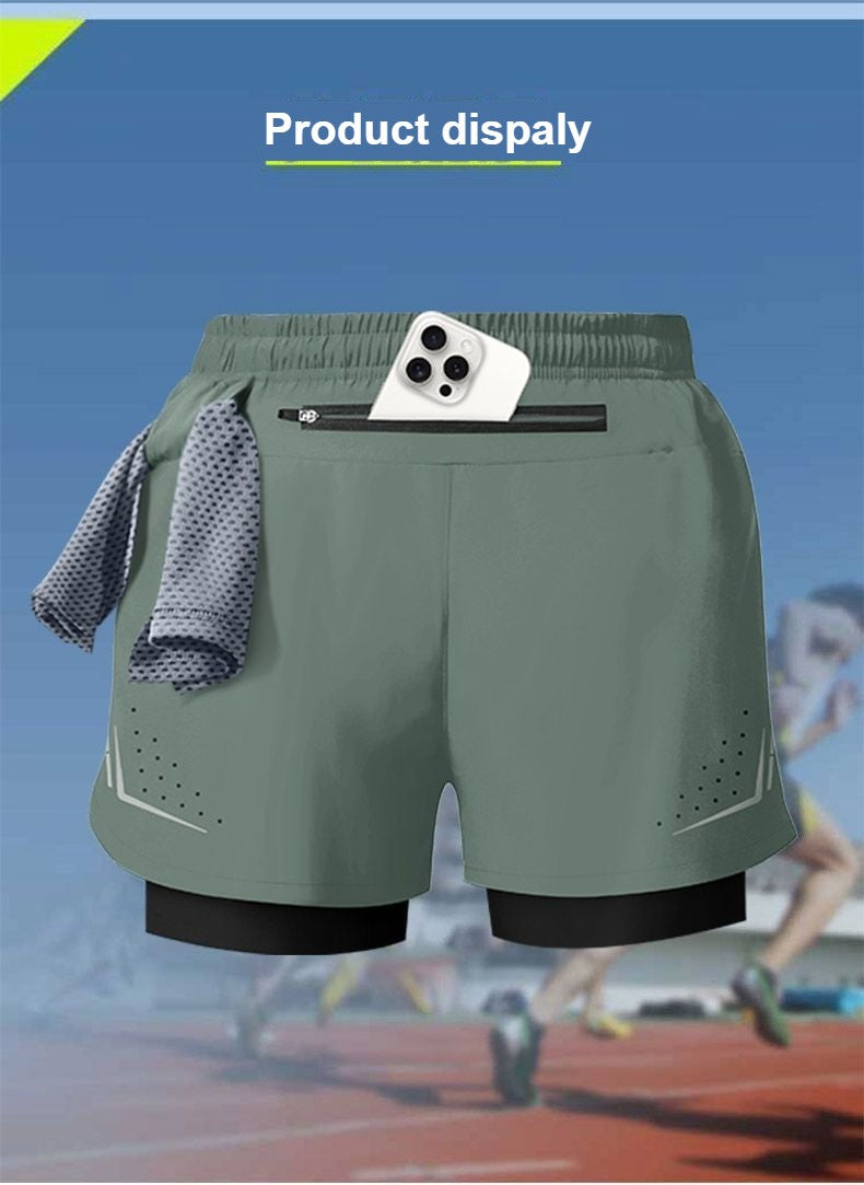 Men's Running-Specific Shorts with Phone Pocket: Quick-Dry Athletic Shorts for Short & Long Distance Running, Track&Field