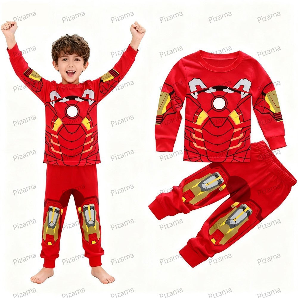 Autumn Winter 100 Cotton Full Sleeve Baby Minnie Mouse Pajamas Sets Children's Sleepwear Kids Pyjamas Pixar McQueen Kids Clothes