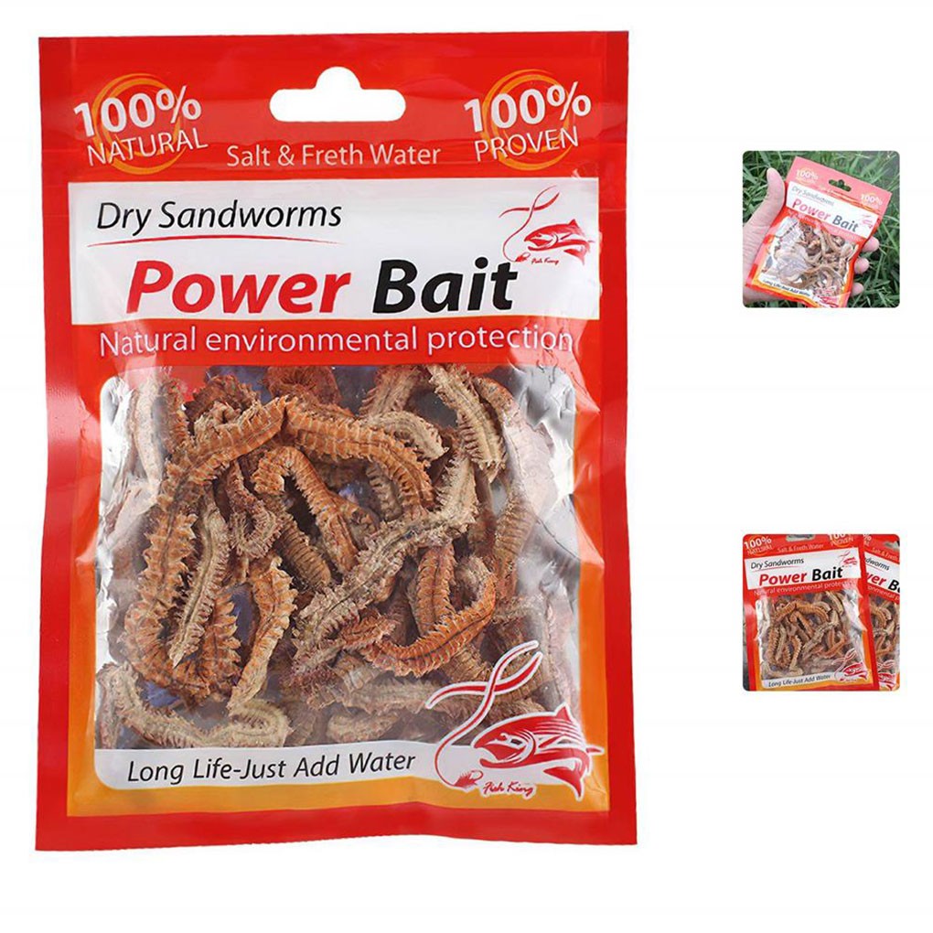1 Saco De Lagartas Secas Isca De Pesca Ecológica Portátil Comida Sedutora Para Animais Aquáticos Uso Como Atração 10g