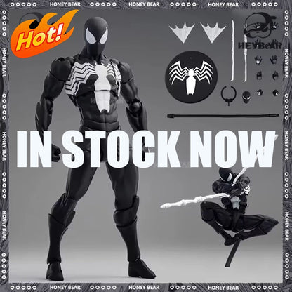 Boneco Articulado Homem-Aranha Mess Toys Preto Vizinho Simbionte Homem-Aranha Figuras Ct Toys Bonequinho Homem-Aranha Preto Vermelho Brinquedos Infantis