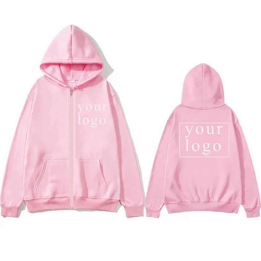 Chain Hooded Cardigan Unisex Custom Logo Y2K Goth Fashion Open Front Jacket For Men And Women