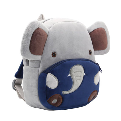 Mochila Infantil Meninos Meninas Animal Fofo Elefante Mochila de Pelúcia para Jardim de Infância