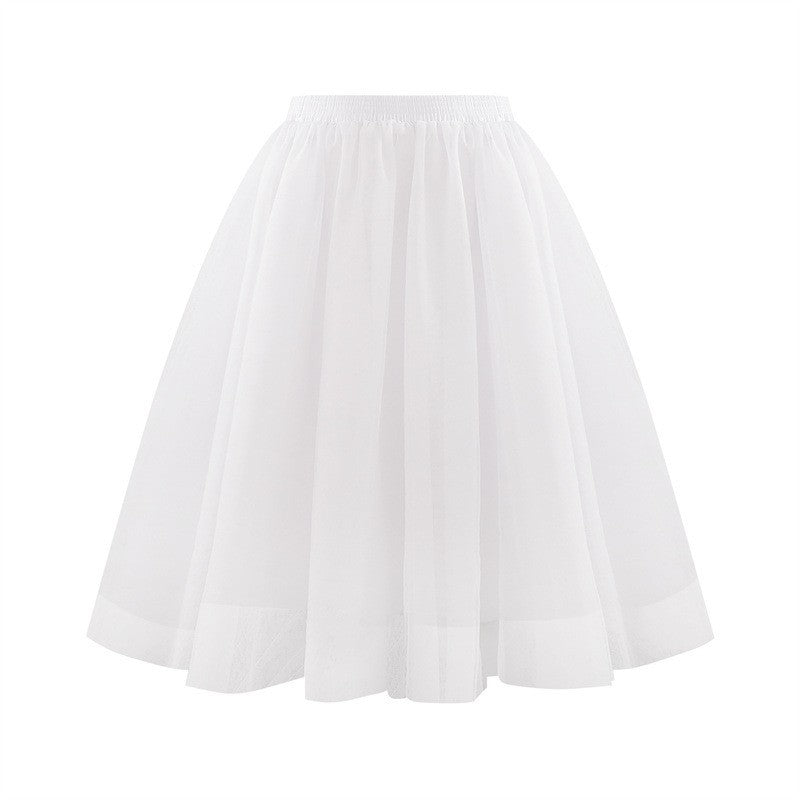 New Women's Tulle Skirt 50s Rockabilly Petticoat Tutu Underskirt Retro Ballet Dance Skirt 3-Layer Tulle Ballet Carnival Costume