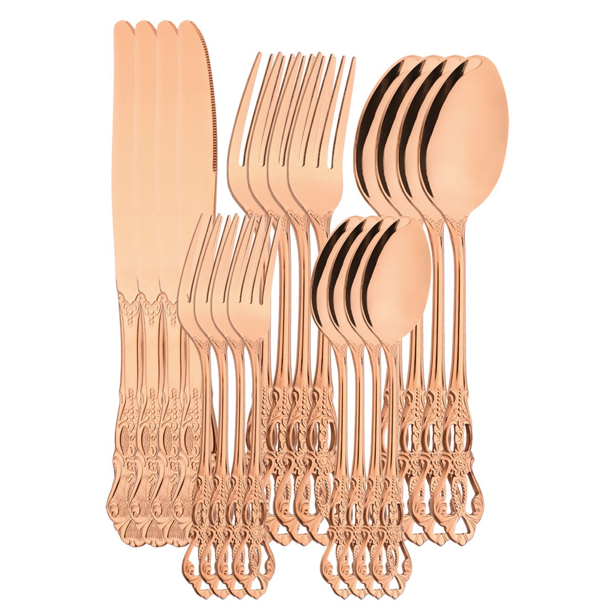 Conjunto de Talheres de Alta Qualidade Faca Garfo Colher de Sobremesa Louça Colorida Conjunto de Talheres de Aço Inoxidável Talheres de Mesa de Cozinha