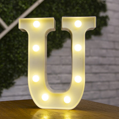 Alphabet Letter LED Lights Luminous Number Lamp Battery Warm Night Light for Home Wedding Birthday Christmas Party Decoration