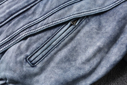 2025 New Luxury Unisex Cowhide Jacket - Short Cut Relaxed Fit Leather Biker Style Coat