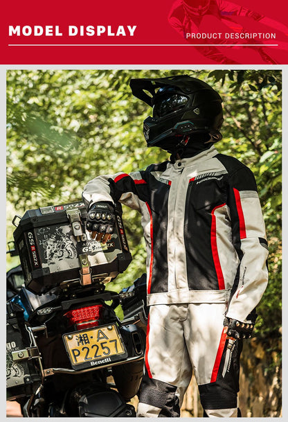 HEROBIKER Waterproof Motorcycle Jacket Man Racing Jacket Wearable Motorcycle Pants Moto Clothing With EVA Protection