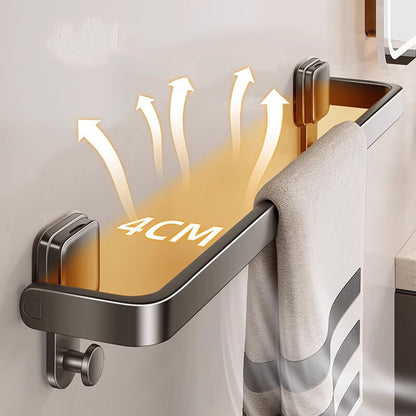 Suction Cup Folding Bathroom Hand Towel Rack Towel Holder Wall Mount No Drill Mount 30/40/50cm Towel Bar Apartment