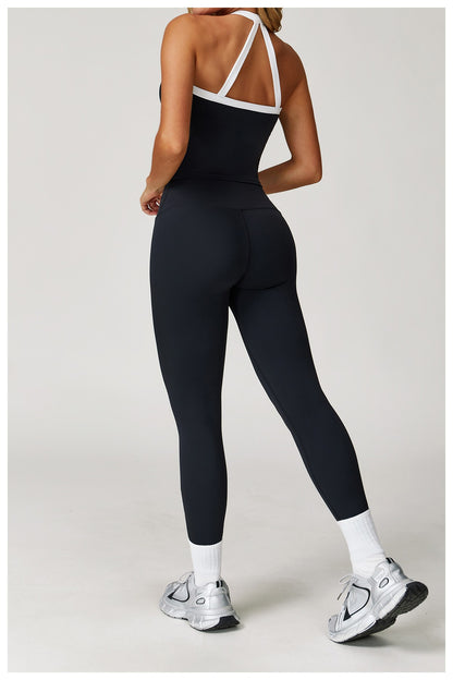 Women's Clothes 2 Pieces Workout Tracksuit Yoga Set Sportswear Gym Clothing High Waist Bell-bottoms Sexy Fitness Bta Sports Suit