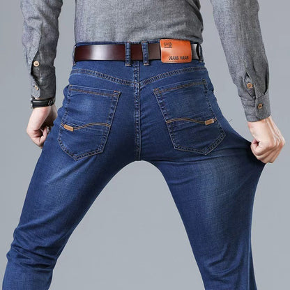 JEAN2025 Autumn/Winter new men's casual pants, high-quality business formal sportswear jeans, straight-leg stretch long pants