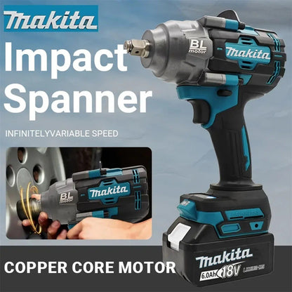 Makita Brushless 2000Nm Alto Torque Chave de Remoção de Reparo de Pneu de Carro Air Cannon Ferramenta Elétrica 18V Bateria Makita Aplicável Uso Doméstico Faça Você Mesmo