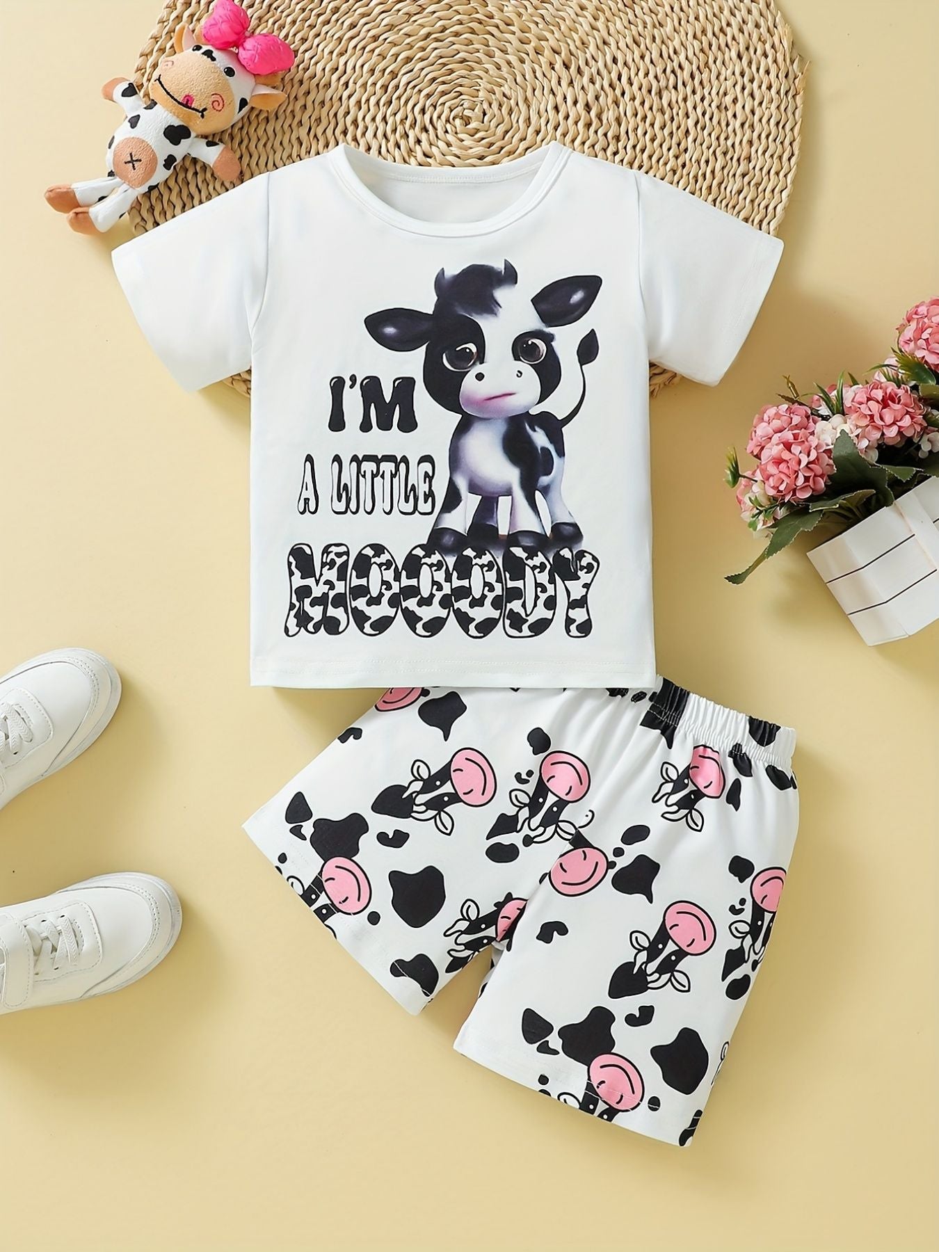 Summer Sets Children's Clothing Girl Kids Toddler Clothes Cute 3D Tie-Dye Print T-Shirt Top Shorts 2PCS Baby Kids Tracksuit Sets