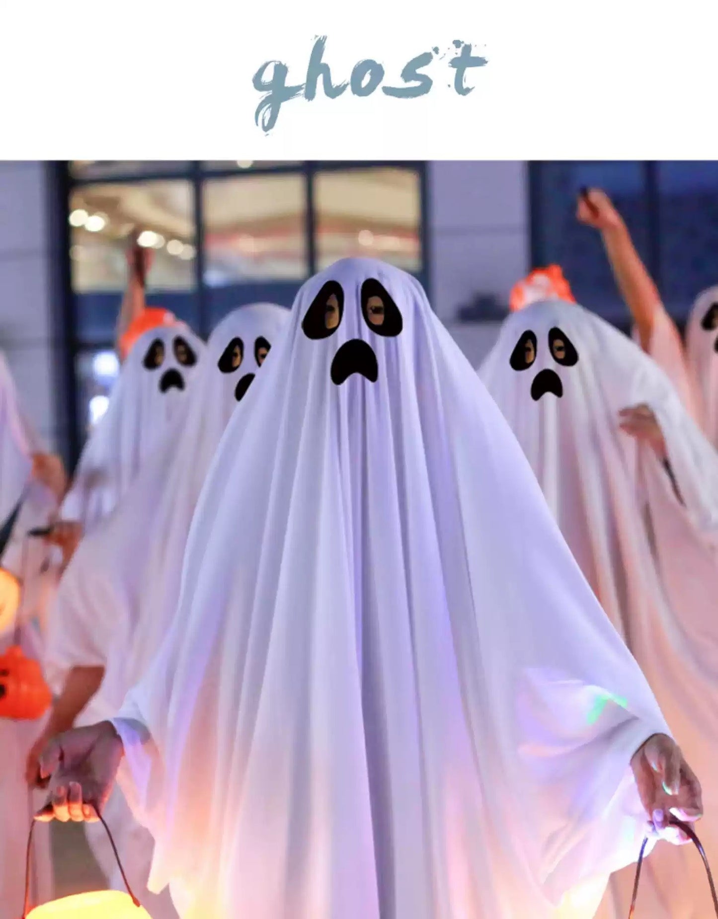 Halloween Cloak Cape Ghostes Hooded Cloak Cape Robe Ghostes Poncho Funny Cosplay Clothes Ghostes Costume Cape Adult Kids