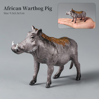 Conjunto de Brinquedos Montessori de Animais Selvagens - Leão Elefante Antílope Miniaturas de Animais Figuras de Ação Zoológico Presente Educacional para Crianças