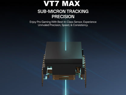 Mouse Gamer Sem Fio Rapoo VT7 MAX /VT7 Taxa de Sondagem Sem Fio Verdadeira de 8K 53g Leve Até 750h de Duração da Bateria