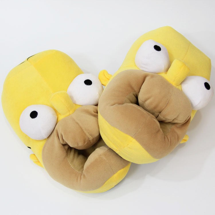 Novos Chinelos de Pelúcia Quentinhos de Inverno Anime Pokémon Pikachu Eevee Umbreon Simpson Kawaii Para Adultos e Crianças Sapatos de Casa Internos