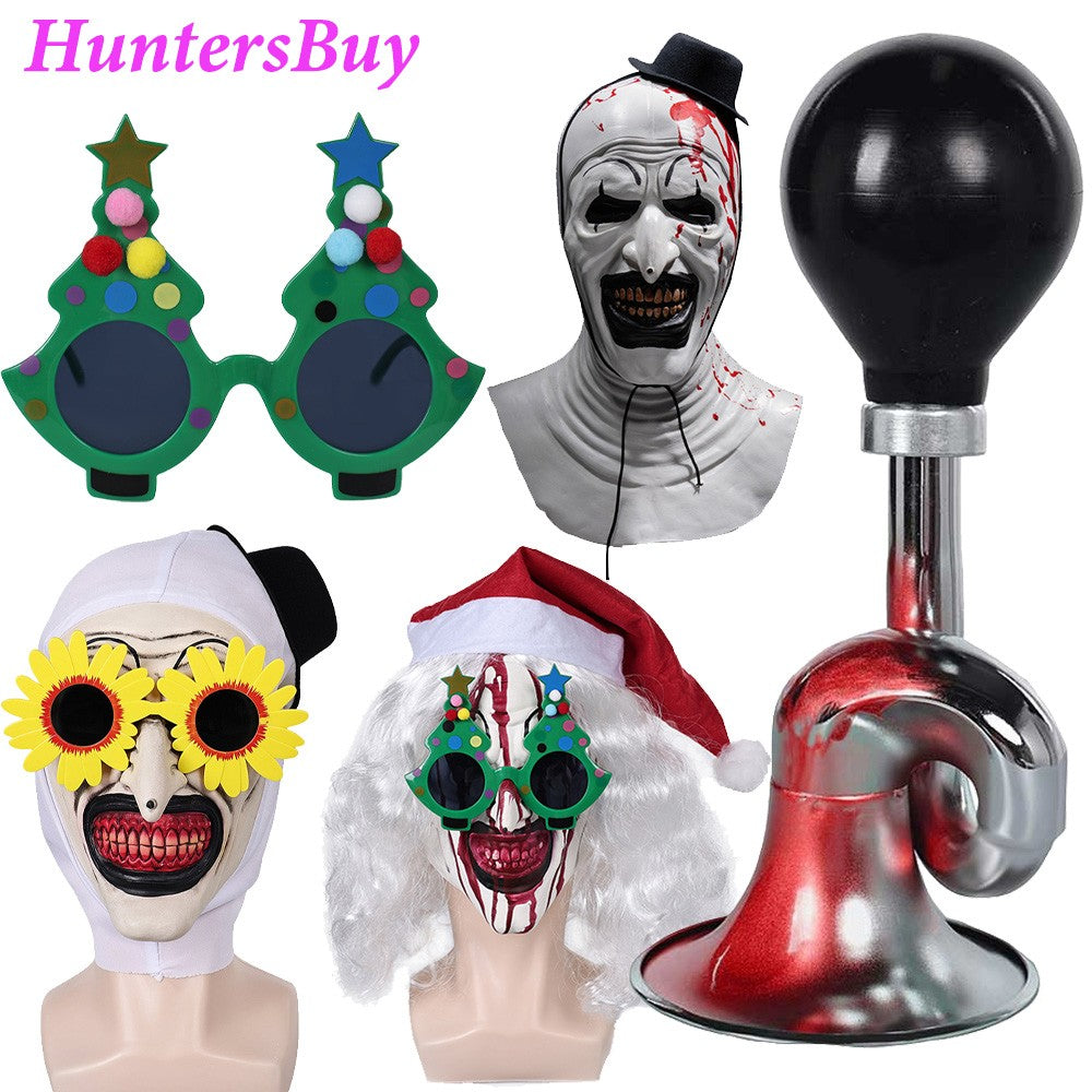 Art the Clown Cosplay Retro Trumpet Prop Mask Horn Glasses Honor Movie Terrifiering Costume Accessories Outfits Halloween Fancy