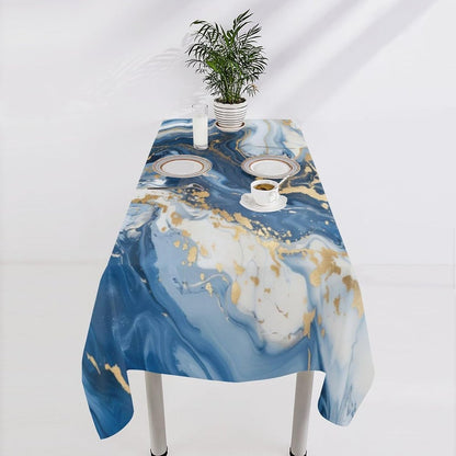 White Grey Gold Marble Texture Rectangle Tablecloth Holiday Party Decor Modern Abstract Geometric Texture Table Cloth Home Decor